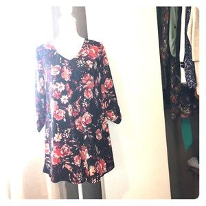 Flowy, Floral Print Dress